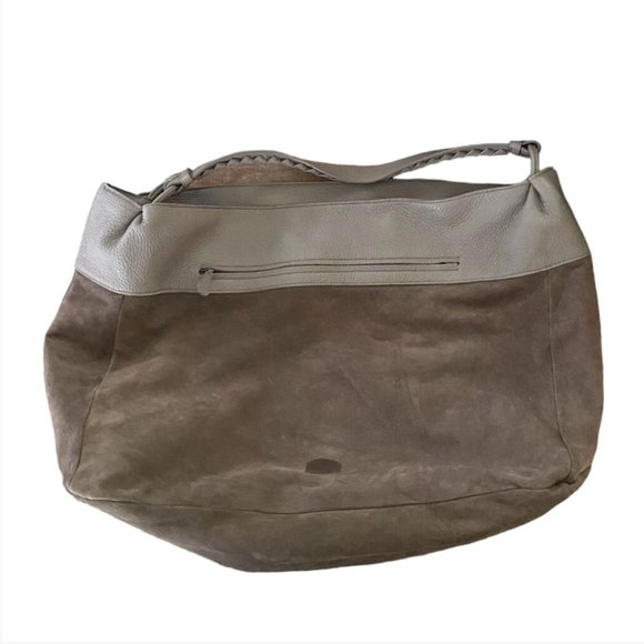 Bottega Veneta Cervo Lavato Deerskin Leather Intrecciatto Trim Hobo Shoulder Bag - Picture 10 of 15